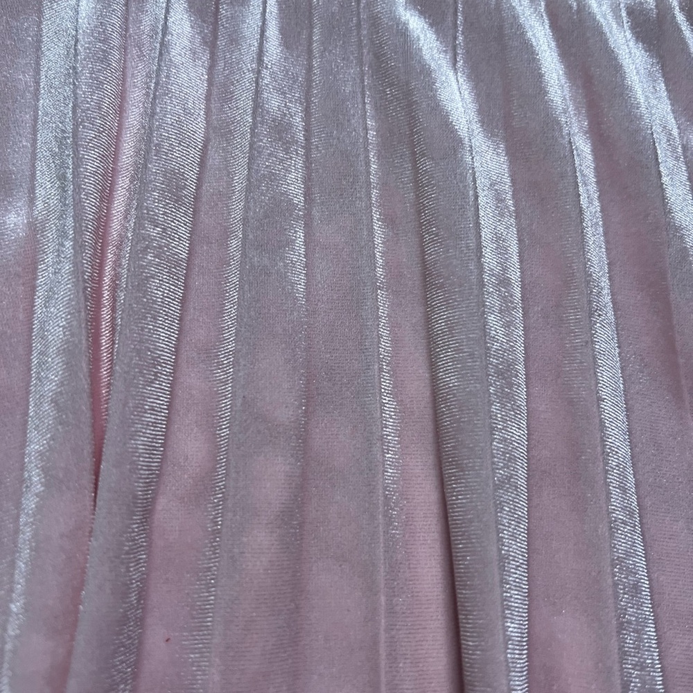 Time and Tru Pink Velvet Midi A-Line Skirt - Picture 6 of 7